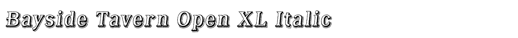 Bayside Tavern Open XL Italic image